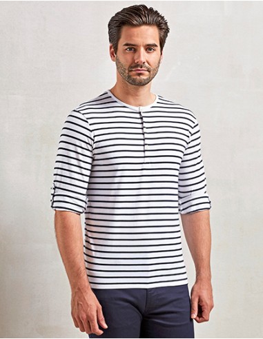P-PR218-Mens Long-John Roll Sleeve Tee